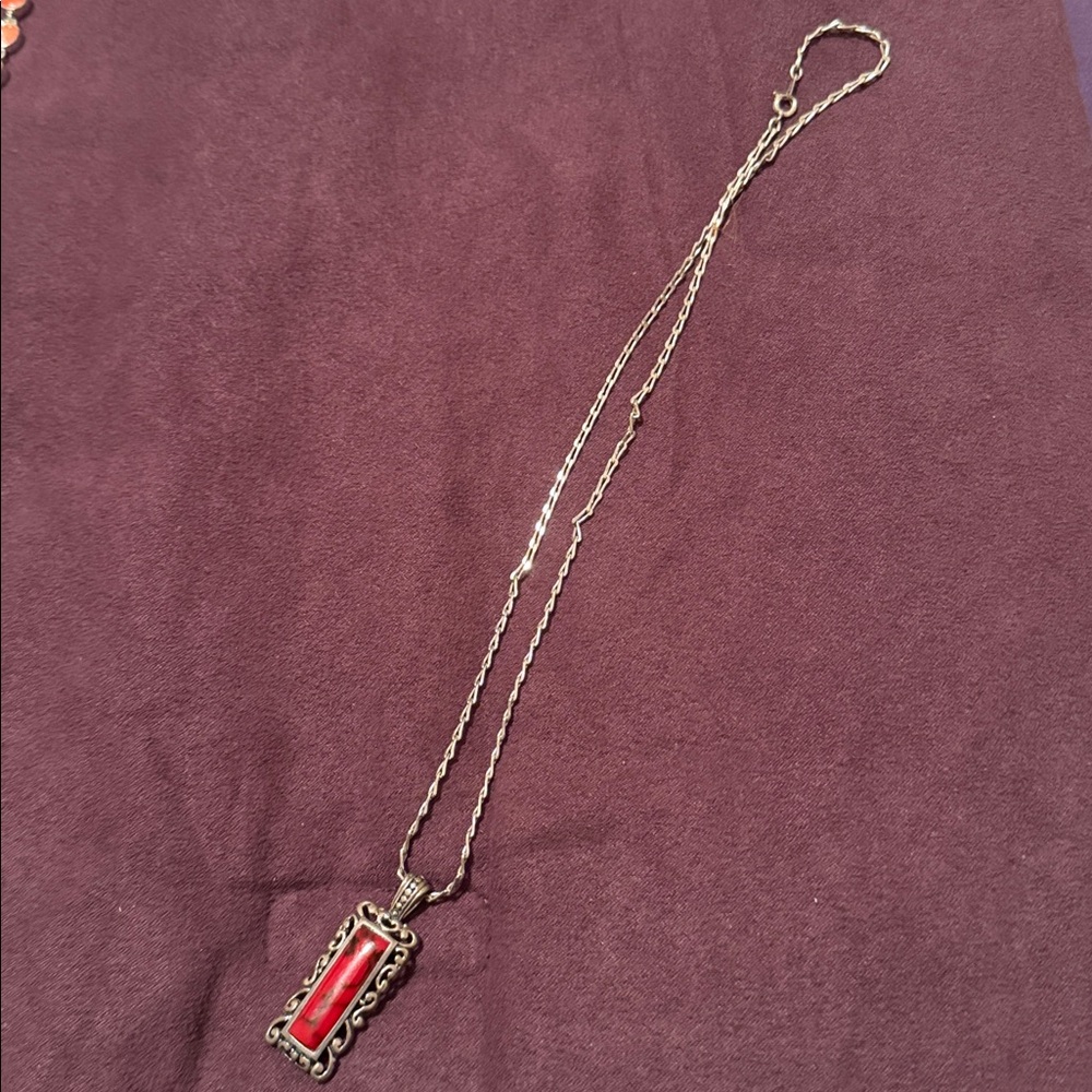Red Pendant Necklace